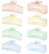 8 Pack 4.3"Large Hair Clips,2022 new summer models jelly frosted effect macaron Hair Clips for Wo...