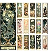 Wxiben Tarot Cards Bookmarks Gifts - 60 Pcs Fantasy Skull Bookmarks for Women Dark Romance Book M...