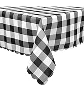 Reluen Black and White Buffalo Plaid - 35x35 Inches Small Square Tablecloth Buffalo Plaid Sheets ...