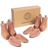 Cobbler's Choice Men's Cedar Boot Tree 2-Pack - All Natural Aromatic Cedar Wood - Premium Constru...
