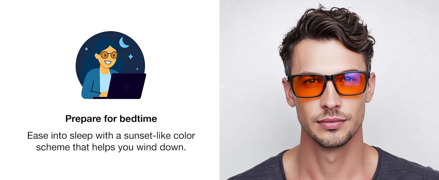 red light glasses orange computer screen blue light blocker glasses blue light