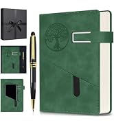 Lined Notebook Journal for Men Women, 365 Pages Numbered College Ruled Notebook, Hardcover Leathe...