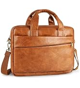 Faux Leather Messenger Bag for Men 15.6 Inch: Laptop Bag Briefcase Computer Handbags Shoulder Cro...