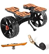 VEVOR 300 lbs Kayak Cart, Foldable Kayak Trolley with 10-inch Solid Rubber Tires & 1 Ratchet Stra...
