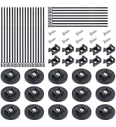 Taiidaues 15 PCS Magnetic Zip Tie Mounts Base Magnetic Cable Tie Mount & 50 PCS Releasable Cable ...