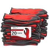 MIG4U Latex Coated Grip Work Gloves for Gardening, Warehouse Package Handling,10 or 20 Pairs Pack