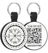 MYLUCKYTAG QR Code Silicone Pet ID Tag Dog Cat Tag, Online Pet Profile, Pet Location Alert Email,...