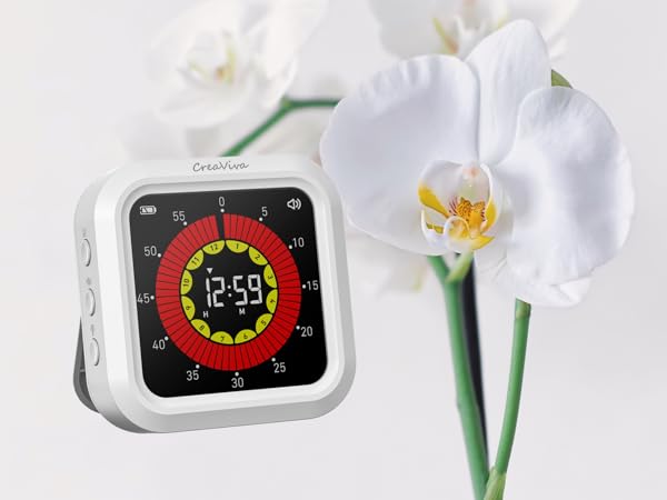 creaviva digital visual timer white color