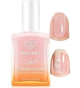 modelones Nail Strengthener and Growth Peachy Pink Nail Polish Nail Repair for Damaged Nails Hard...