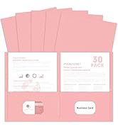 Two Pocket Folders, PANDRI 30 Pack 2 Pocket Folders, Letter Size Paper File Folder for School Off...