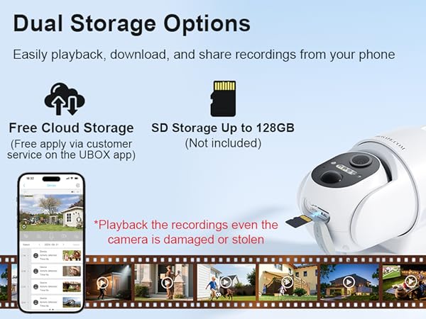security camera with cloud and SD storage