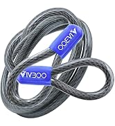 VIVBOO 3/8in Heavy-Duty Security Cable with Loops 4FT/6FT/8FT/10FT Cut-Resistant and Waterproof S...