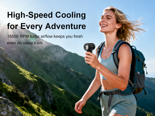 mini small fan portable handheld hand personal held cruise turbo travel rechargeable camping