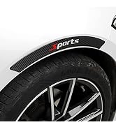 4Pcs Car Wheel Eyebrow Strip Universal Carbon Fiber Car Wheel Fender Flare Eyebrow Arch Trim Lips...