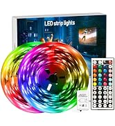 DAYBETTER Led Strip Lights 32.8 ft RGB Color Changing Lights Strip for Bedroom, Desk, Home Decora...