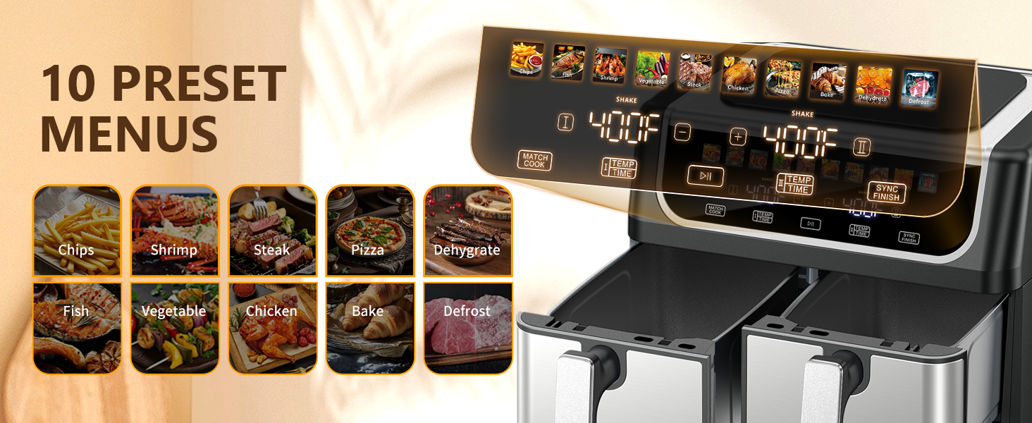 OLIXIS Dual Basket Air Fryer