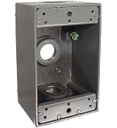 Hubbell-Bell 5320-0 Single Gang 3-1/2-Inch Outlets Weatherproof Box Gray