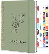 Undated Weekly Planner, A5 Weekly To Do List Notebook with Habit Tracker Spiral Binding Weekly Pl...