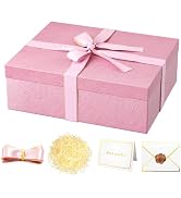 JOYIT Pink Gift Box 16.5''x13''x5.5'' - Large Gift Boxes with Lid for Presents Packaging, Birthda...