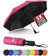 Seniny Windproof Travel Umbrella, Automatic Umbrellas for Rain, Portable & Compact Umbrella for B...