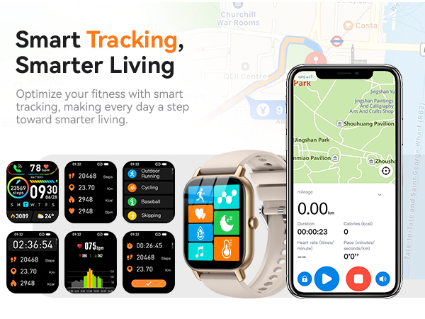Sport smart watch for men women