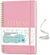 Fitness Food Journal for Women - Workout & Wellness Planner 150-day Notebook with Measuring Tape:...