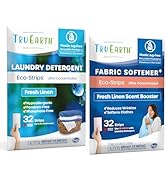 Tru Earth Bundle: Laundry Detergent Sheets & Fabric Softener Sheets - Plastic Jug-Free, Easy-to-U...