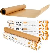 DTFMZOV 12in x 98ft Unbleached Parchment Paper for Baking, High Temperature Resistant Parchment P...