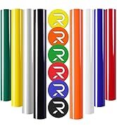 HTVRONT Puff Vinyl Heat Transfer-8 Pcs 3D Puff Vinyl in 8 Assorted Colors, 3D Puff Heat Transfer ...