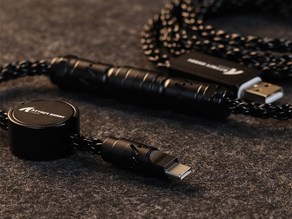 ATTACK SHARK C07 RGB Braided Aviation USB Cable 5PIN for Phone Printer Keyboard PS4 X68HE