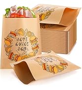 Nicunom 500 Pack Paper Sandwich Bags, Kraft Paper Treats Bags Brown Snack Bags Wax Paper Paper Ba...