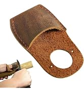 Thumb Guard Wood Carving Tools,Leather Finger Protector,Handmade Carpenter Working Carving Kit Ac...