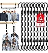 24 Pack Hangers Space Saving Magic Sturdy Closet Hangers Space Saver Closet Organizers and Storag...