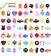 60pcs Halloween Squishy Toys Squishies for Kids, Mochi Squishy Toy Bulk Fidget Toys Treasure Box ...