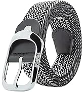 JIFANPAUL Elastic Braided Belt for Men and Women,Stretchable Adjustable Web Woven Belt for Work,C...