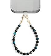 NUBYYA Lostars Handmade Gemstone Beaded Phone Wrist Strap with Tether Tab – Detachable Hands-Free...
