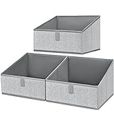 DIMJ Closet Storage Bins, Trapezoid Storage Baskets for Shelf, Fabric Bins and Baskets for Closet...