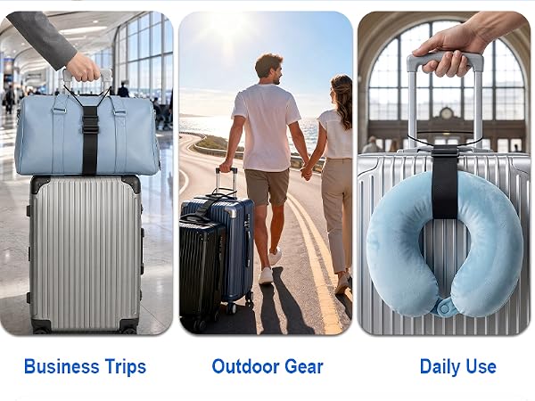 RHBREYJ Add-A-Bag Luggage Strap Fits All Bags for Business, Family Trip & Daily Commute