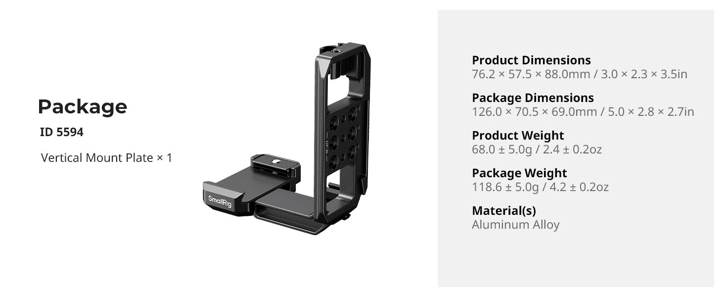vertical mount plate 5594