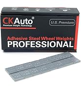 CKAuto 1/4oz, 0.25oz, Steel Adhesive Stick-On Wheel Weights, Gray, 60oz Box | EasyPeel Strong Tap...