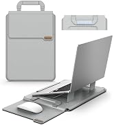 Nillkin 16 inch Laptop Sleeve with Handle (4-in-1), 2 Stand Modes, MacBook Sleeve with Adjustable...
