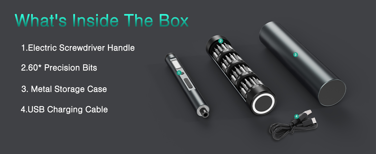Electric Screwdriver Set, Precision Screwdriver Kit, Mini Electric Screwdriver