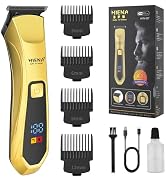 HIENA PRO Cordless Beard Trimmer for Men, Professional Electric T-Blade Beard Trimmer, USB Rechar...
