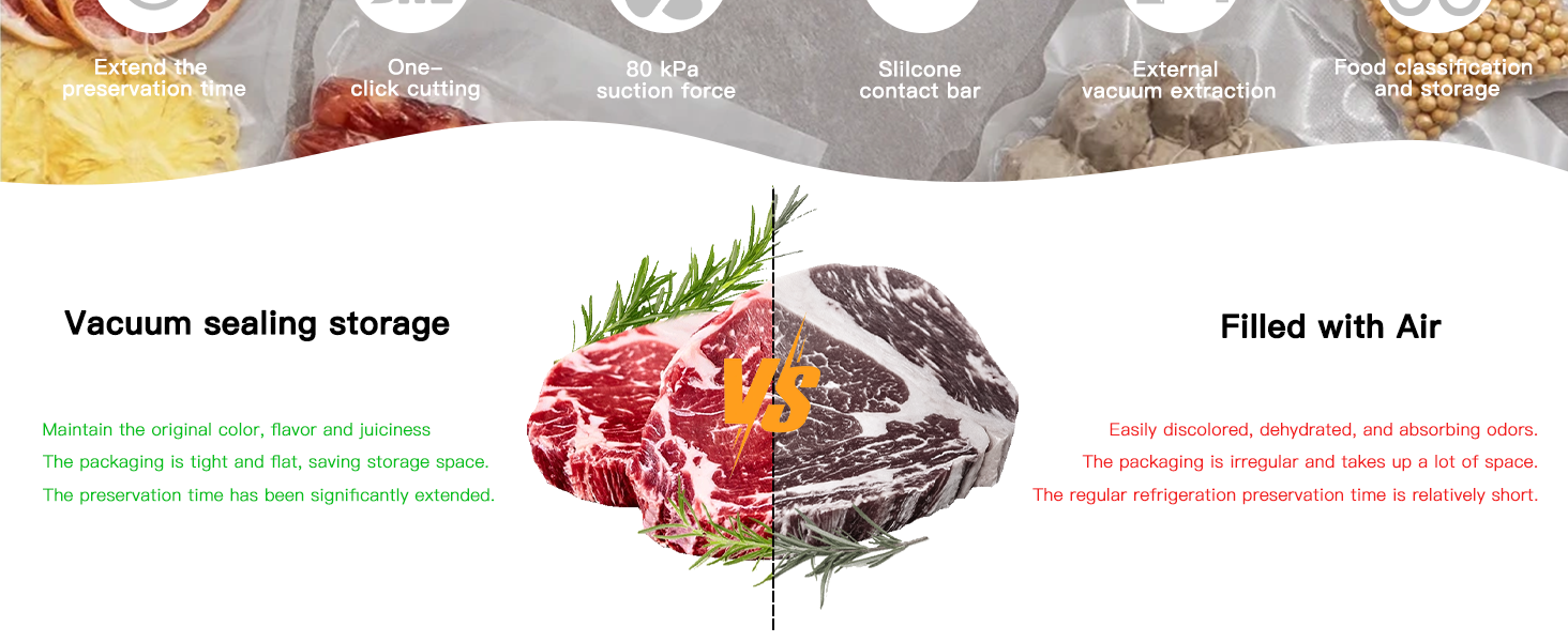 Vacuum sealing storage