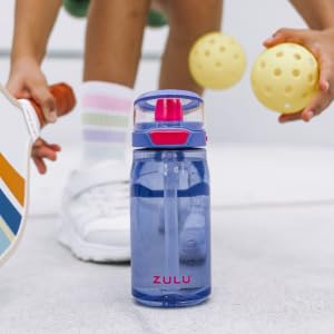 Zulu Kids Flex 16oz Tritan Plastic Water Bottle with Silicone Spout