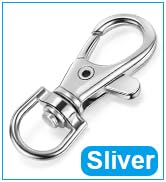 Sliver Key Chain Rings Swivel Lanyard Lobster Hooks CLasp Clawp Craft Project Bag Tag Purse