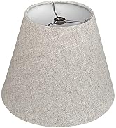 Tootoo Star Barrel White Small Lamp Shade for Table Lamps Replacement, 5x9x7 Inch,Fabric Cloth, S...