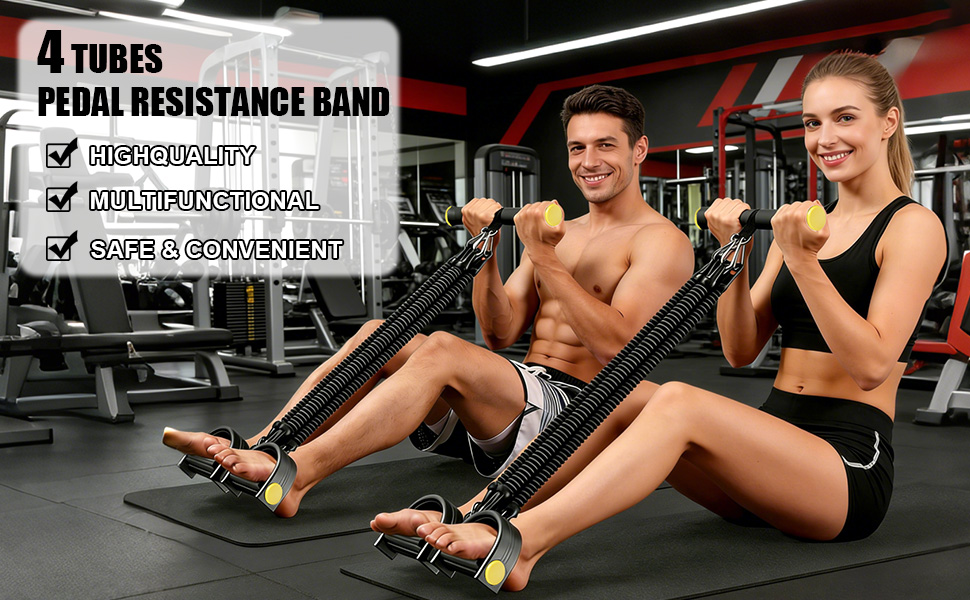 pedal resistance band with handle