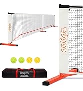 Zdgao Pickleball Net for Driveway with 22FT Regulation Size Pickleball Net, 4 Outdoor Pickleballs...