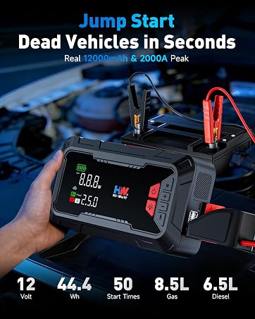 Car Battery Jump Starter with Air Compressor